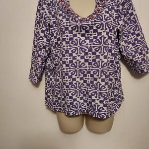 BocaBay  purple and white EX Cond L
